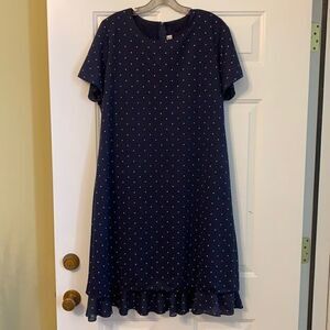 Navy polka dot dress
